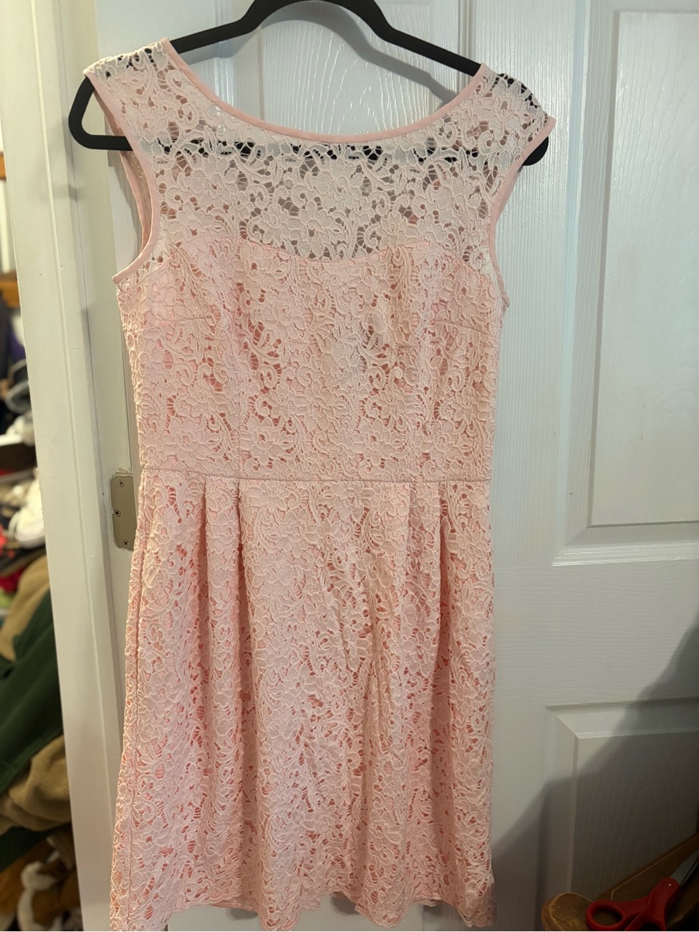 White House Black Market Blush Pink Lace Dress